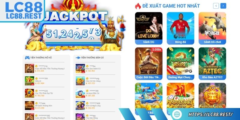 Thương hiệu LC88 có sản phẩm game đa dạng