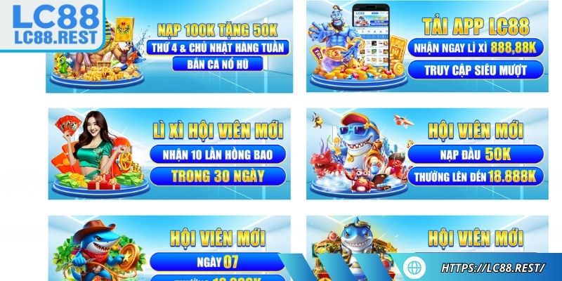 Hướng dẫn tham gia tổng hợp khuyến mãi LC88 2025